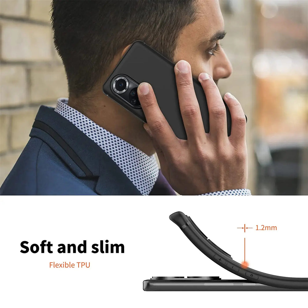 Flexible und sichere TPU Handyhülle für Huawei Nova 9 / Honor 50 in Schwarz
