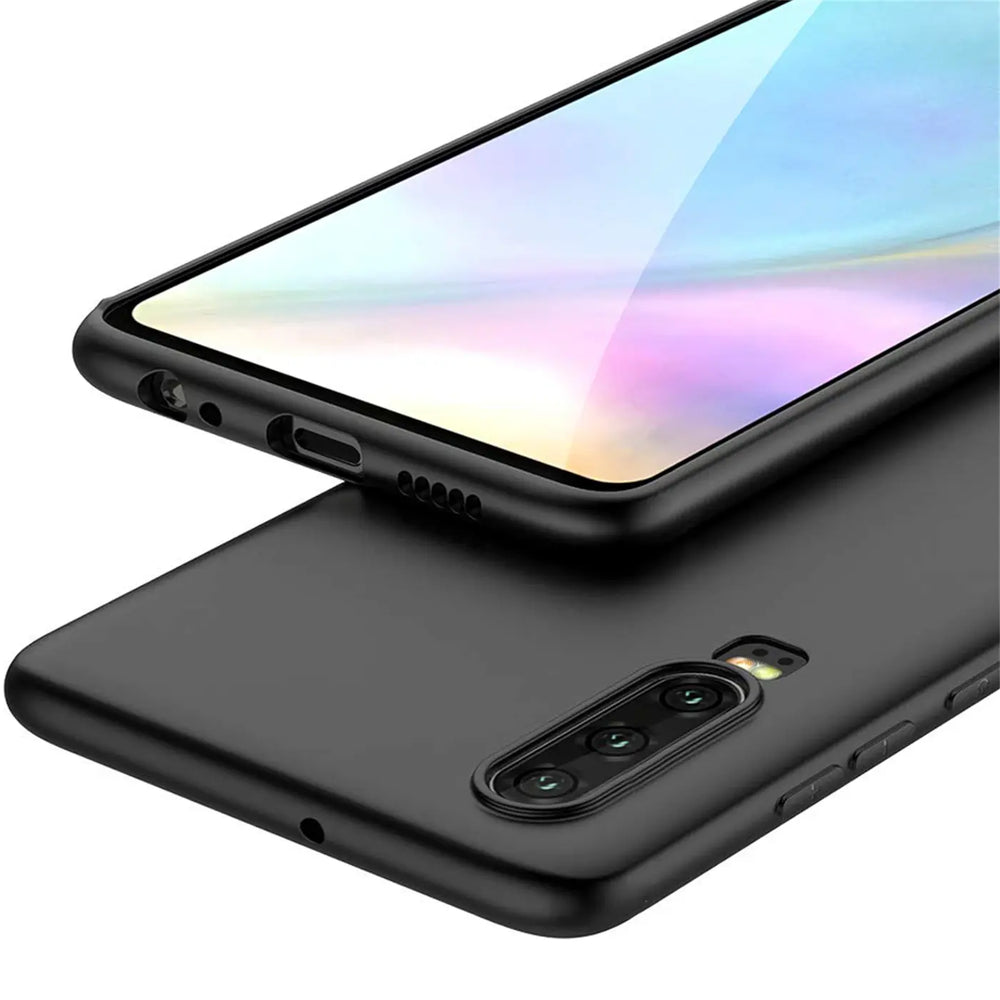 Flexible und sichere TPU Handyhülle für Huawei P30 in Schwarz