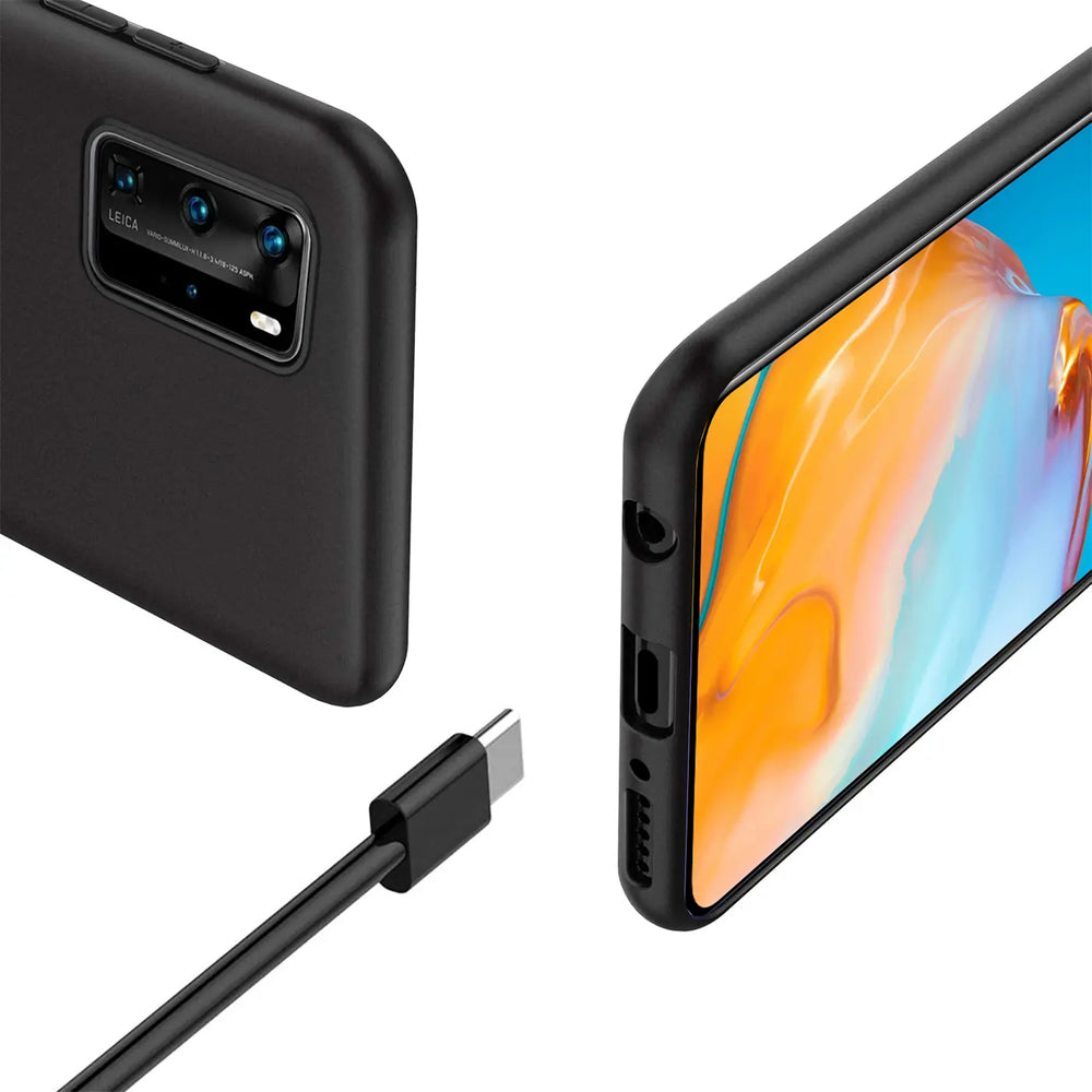 Flexible und sichere TPU Handyhülle für Huawei P40 Pro in Schwarz