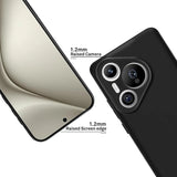 Schwarze Silikonhülle, Rückansicht, Huawei Pura 80 Pro mit Kamera und erhöhten Kanten.