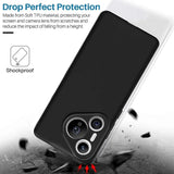 Schwarze Silikonhülle für Huawei Pura 80 Pro, Rückansicht, Nahaufnahme der Kamera.
