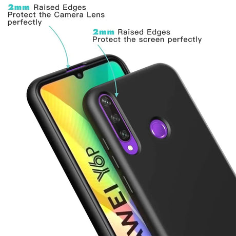Flexible und sichere TPU Handyhülle für Huawei Y6P in Schwarz