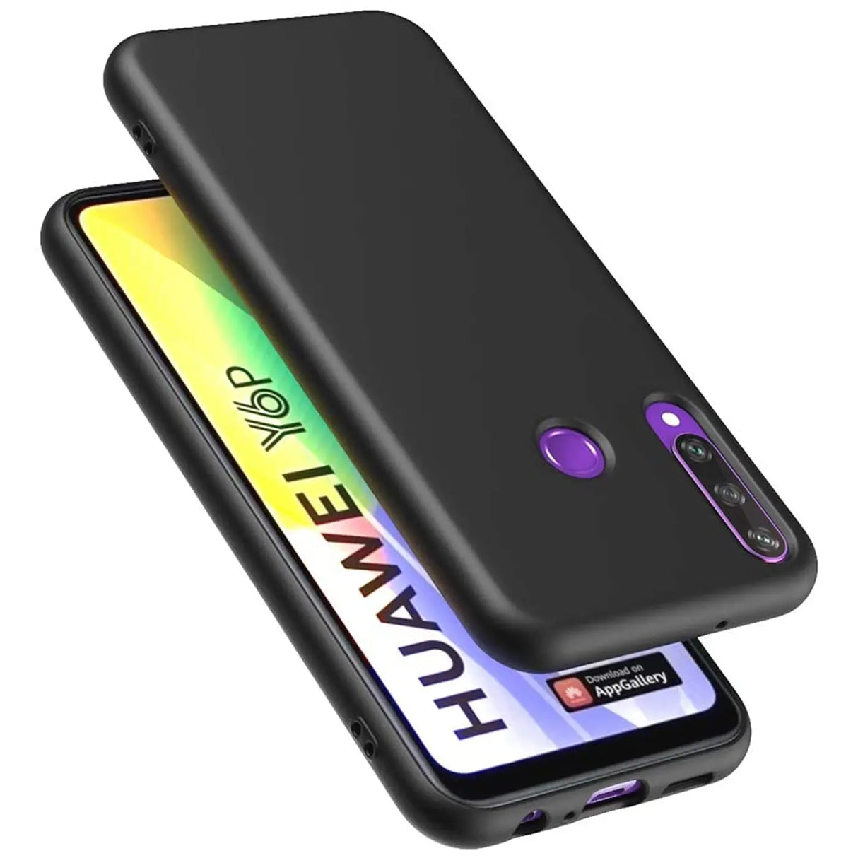 Flexible und sichere TPU Handyhülle für Huawei Y6P in Schwarz