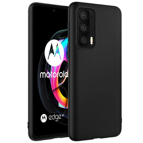 Flexible und sichere TPU Handyhülle für Motorola Edge 20 in Schwarz