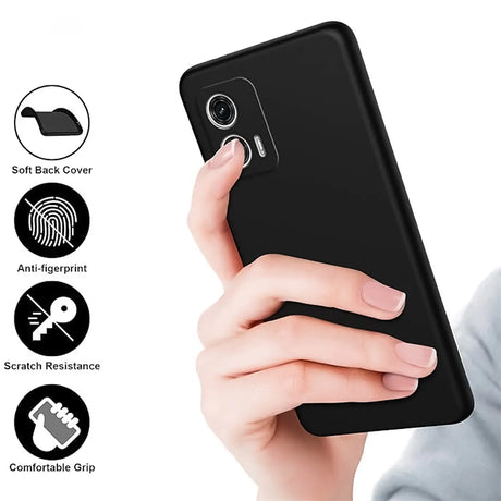 Flexible und sichere TPU Handyhülle für Motorola Edge 50 Fusion in Schwarz