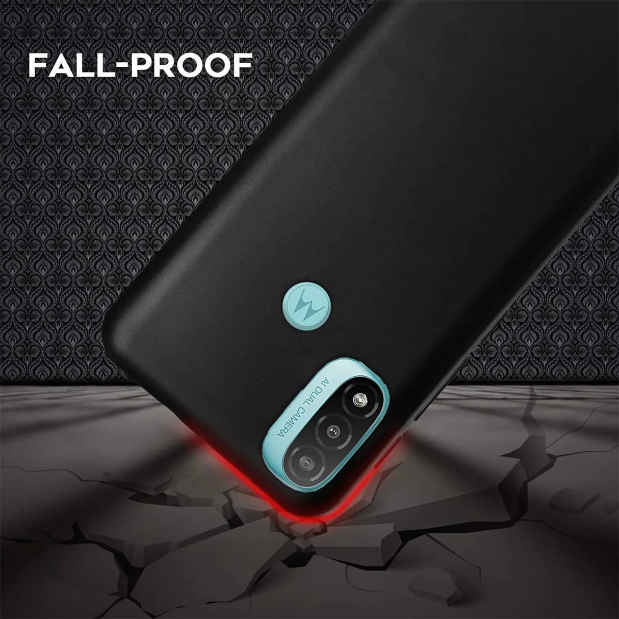 Flexible und sichere TPU Handyhülle für Motorola Moto E20 / E30 / E40 in Schwarz