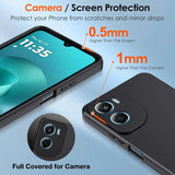 Schwarze Silikonhülle mit Kamera- und Displayschutz für Motorola Moto G06/G06 Power.