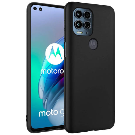 Flexible und sichere TPU Handyhülle für Motorola Moto G100 in Schwarz
