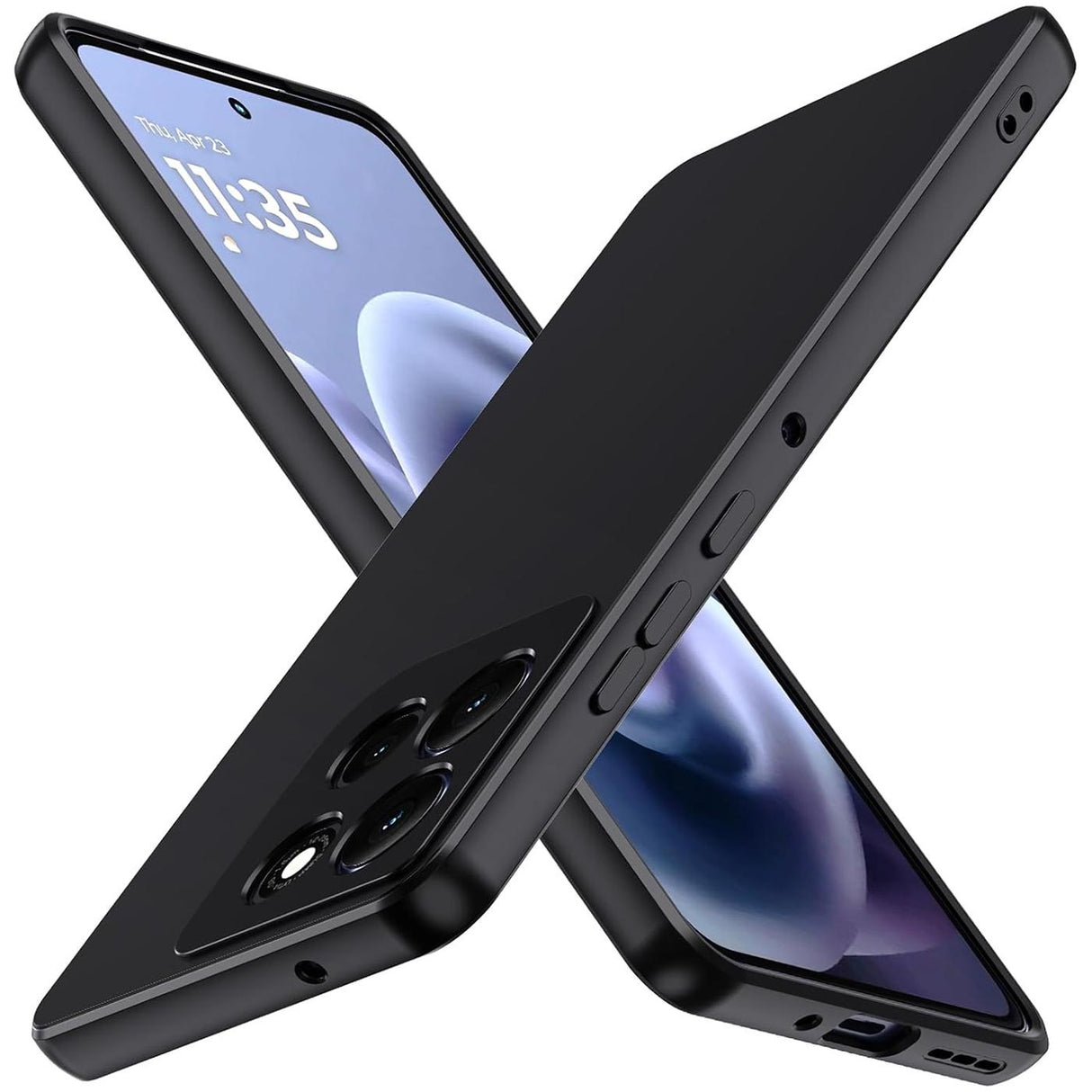 Motorola Moto G17 / G17 Power - Slim Silikon Hülle Schwarz Matt