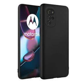 Flexible und sichere TPU Handyhülle für Motorola Moto G22 in Schwarz