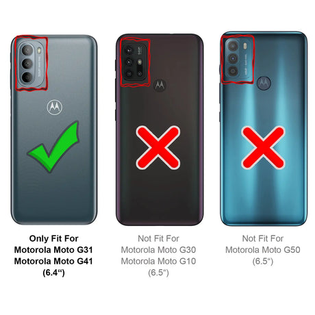 Flexible und sichere TPU Handyhülle für Motorola Moto G31 / G41 in Schwarz