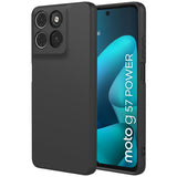 Motorola Moto G57 Power - Slim Silikon Hülle Schwarz Matt