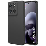 Motorola Moto G67 / G77 - Slim Silikon Hülle Schwarz Matt