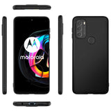 Flexible und sichere TPU Handyhülle für Motorola Moto G71 5G in Schwarz