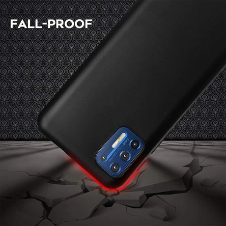 Flexible und sichere TPU Handyhülle für Motorola Moto G71 5G in Schwarz