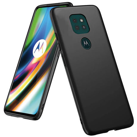 Flexible und sichere TPU Handyhülle für Motorola Moto G9 Play in Schwarz
