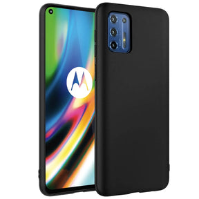 Flexible und sichere TPU Handyhülle für Motorola Moto G9 Plus in Schwarz