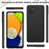 Flexible und sichere TPU Handyhülle für Samsung Galaxy A03 in Schwarz