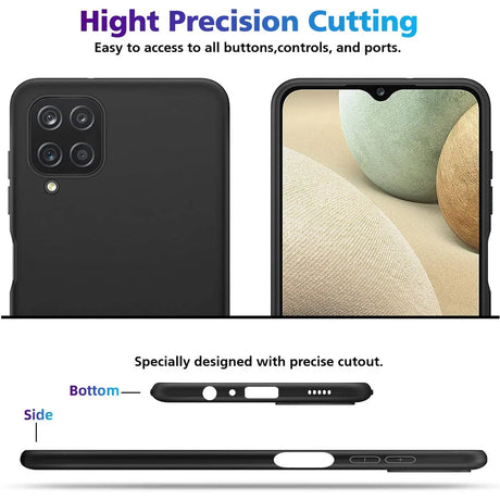 Flexible und sichere TPU Handyhülle für Samsung Galaxy A12 / M12 in Schwarz