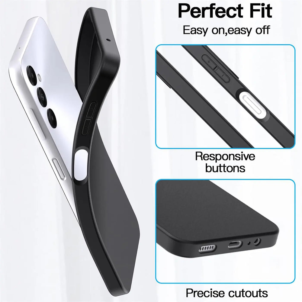 Flexible und sichere TPU Handyhülle für Samsung Galaxy A15 4G / 5G in Schwarz