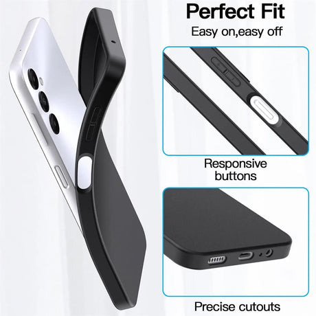 Flexible und sichere TPU Handyhülle für Samsung Galaxy A15 4G / 5G in Schwarz