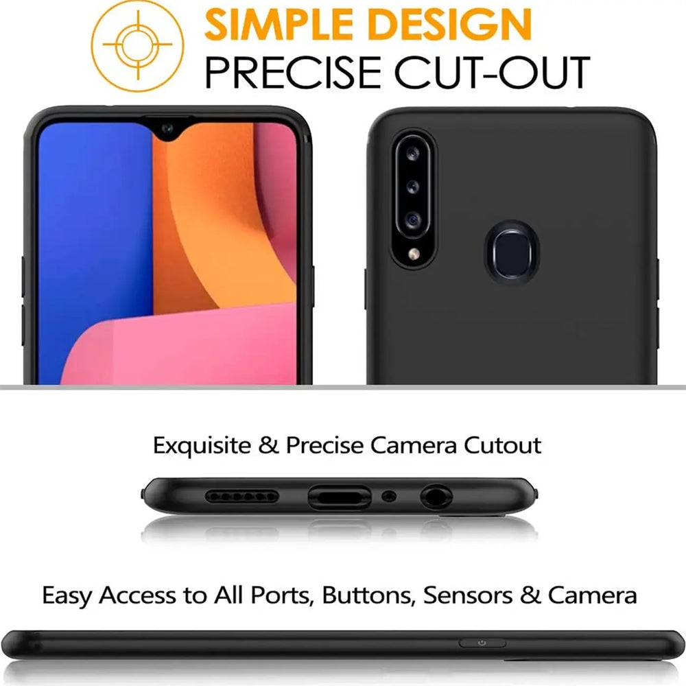 Flexible und sichere TPU Handyhülle für Samsung Galaxy A20s in Schwarz