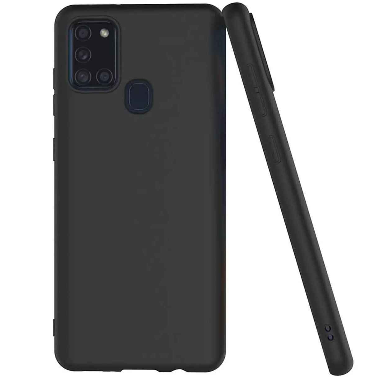 Flexible und sichere TPU Handyhülle für Samsung Galaxy A21s in Schwarz