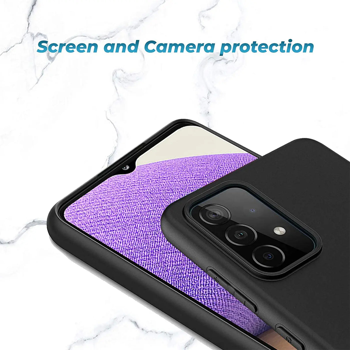 Flexible und sichere TPU Handyhülle für Samsung Galaxy A32 5G in Schwarz