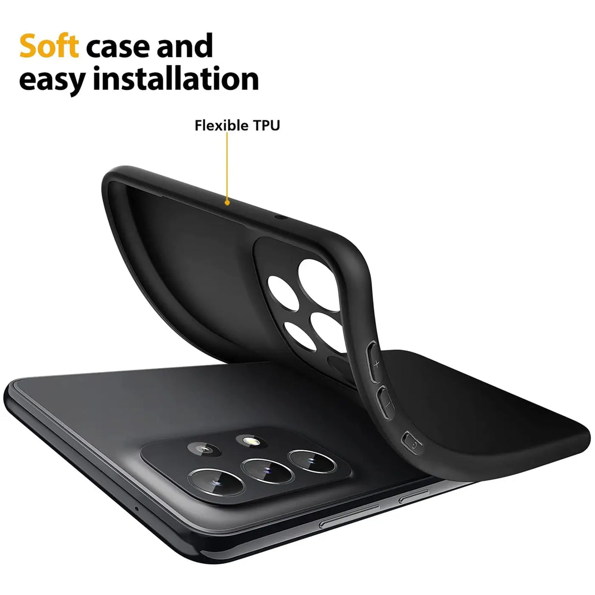 Flexible und sichere TPU Handyhülle für Samsung Galaxy A33 5G in Schwarz
