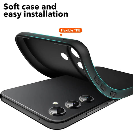 Flexible und sichere TPU Handyhülle für Samsung Galaxy A35 5G in Schwarz