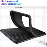 Flexible und sichere TPU Handyhülle für Samsung Galaxy A52 / A52 5G / A52S 5G in Schwarz