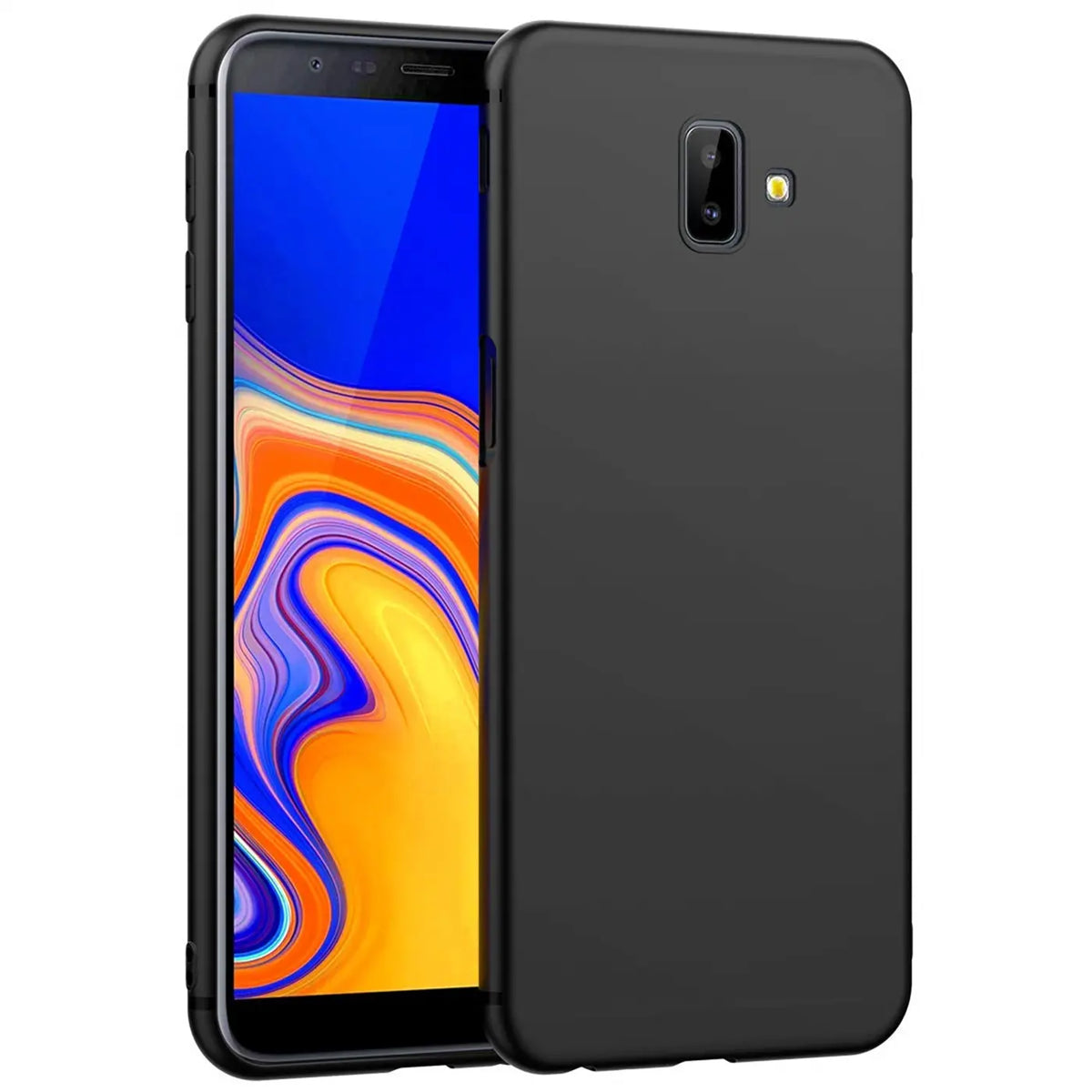 Flexible und sichere TPU Handyhülle für Samsung Galaxy J6 Plus in Schwarz