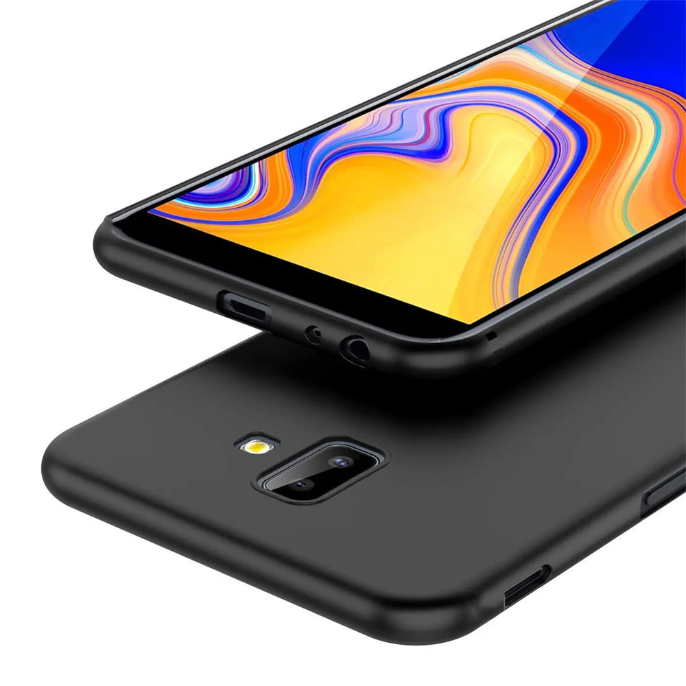 Flexible und sichere TPU Handyhülle für Samsung Galaxy J6 Plus in Schwarz