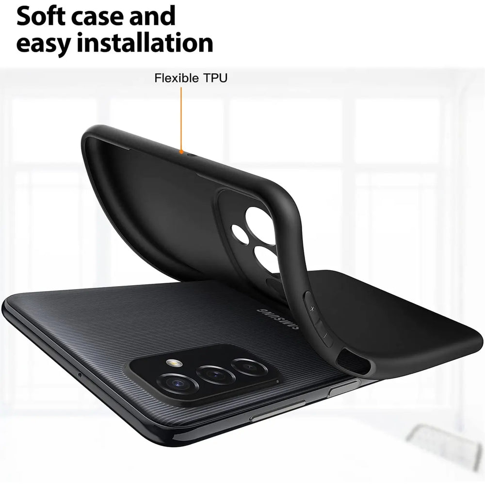 Flexible und sichere TPU Handyhülle für Samsung Galaxy M52 5G in Schwarz