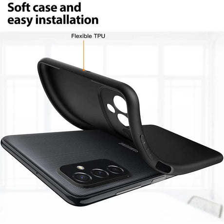 Flexible und sichere TPU Handyhülle für Samsung Galaxy M52 5G in Schwarz