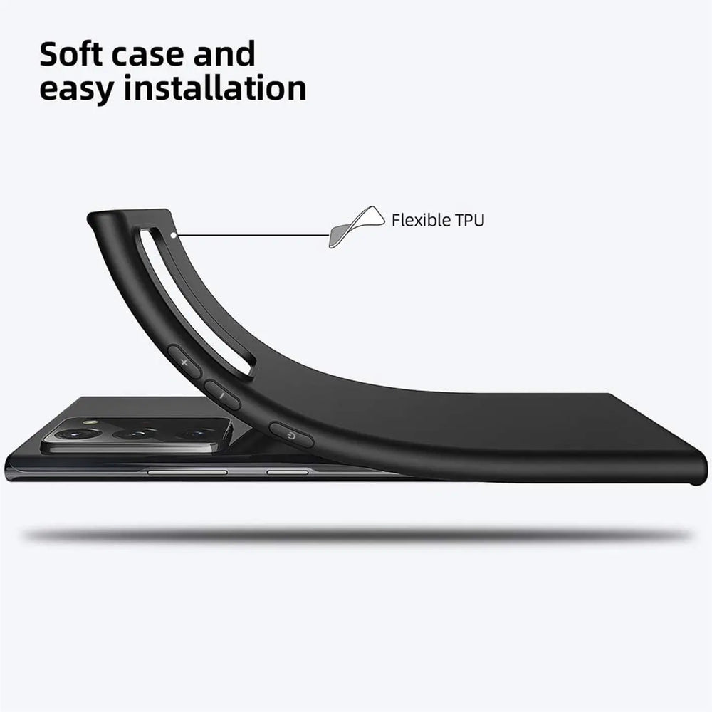 Flexible und sichere TPU Handyhülle für Samsung Galaxy Note 20 Ultra in Schwarz