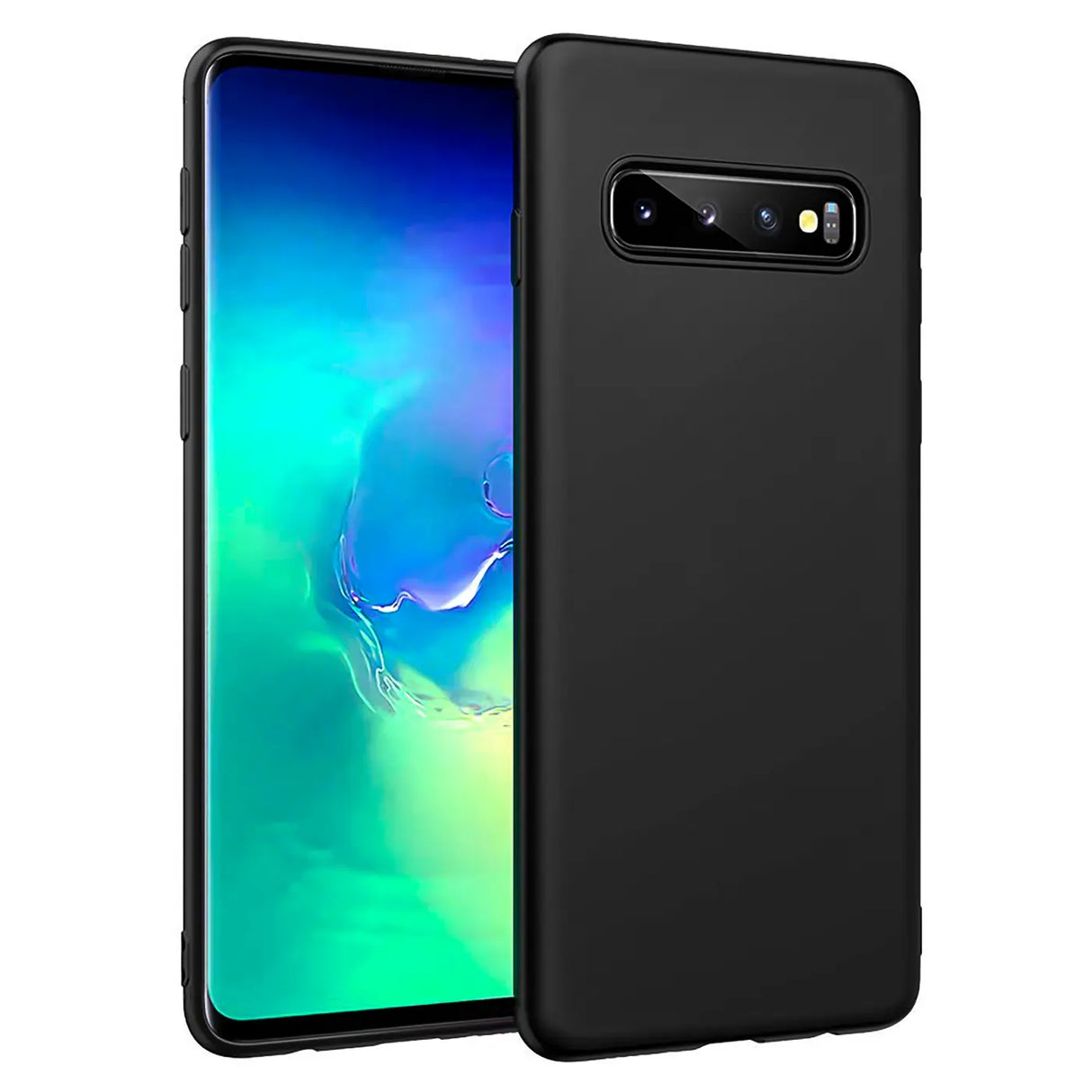 Flexible und sichere TPU Handyhülle für Samsung Galaxy S10 in Schwarz