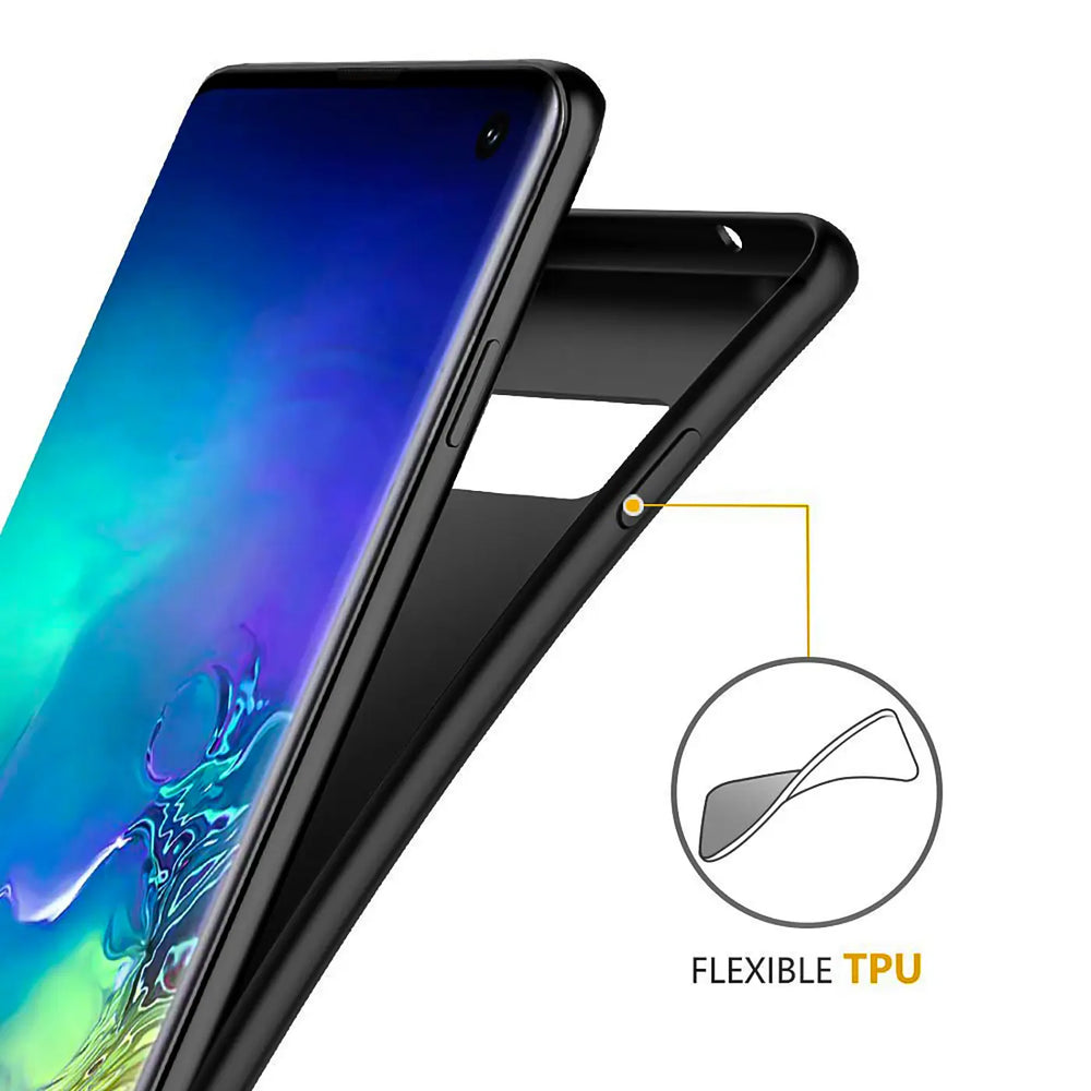 Flexible und sichere TPU Handyhülle für Samsung Galaxy S10 in Schwarz