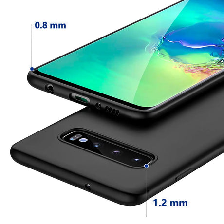 Flexible und sichere TPU Handyhülle für Samsung Galaxy S10 in Schwarz