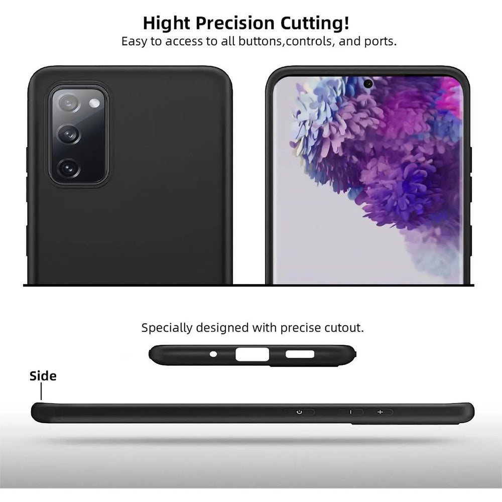 Flexible und sichere TPU Handyhülle für Samsung Galaxy S20 FE in Schwarz