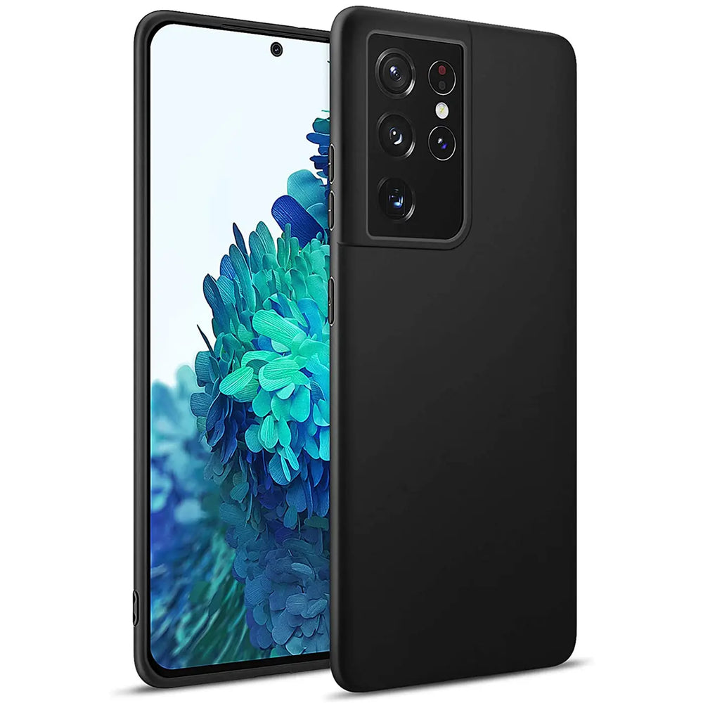 Flexible und sichere TPU Handyhülle für Samsung Galaxy S21 Ultra in Schwarz