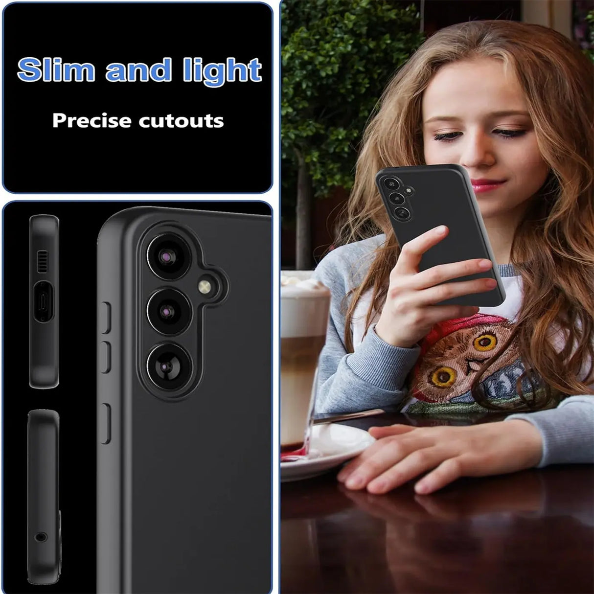 Flexible und sichere TPU Handyhülle für Samsung Galaxy S23 FE in Schwarz