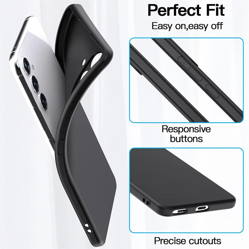 Flexible und sichere TPU Handyhülle für Samsung Galaxy S23 FE in Schwarz