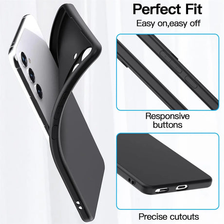 Flexible und sichere TPU Handyhülle für Samsung Galaxy S23 FE in Schwarz