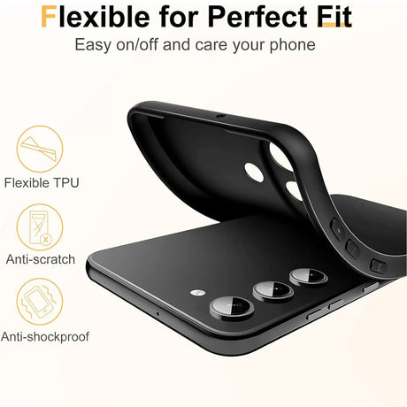 Flexible und sichere TPU Handyhülle für Samsung Galaxy S24 in Schwarz