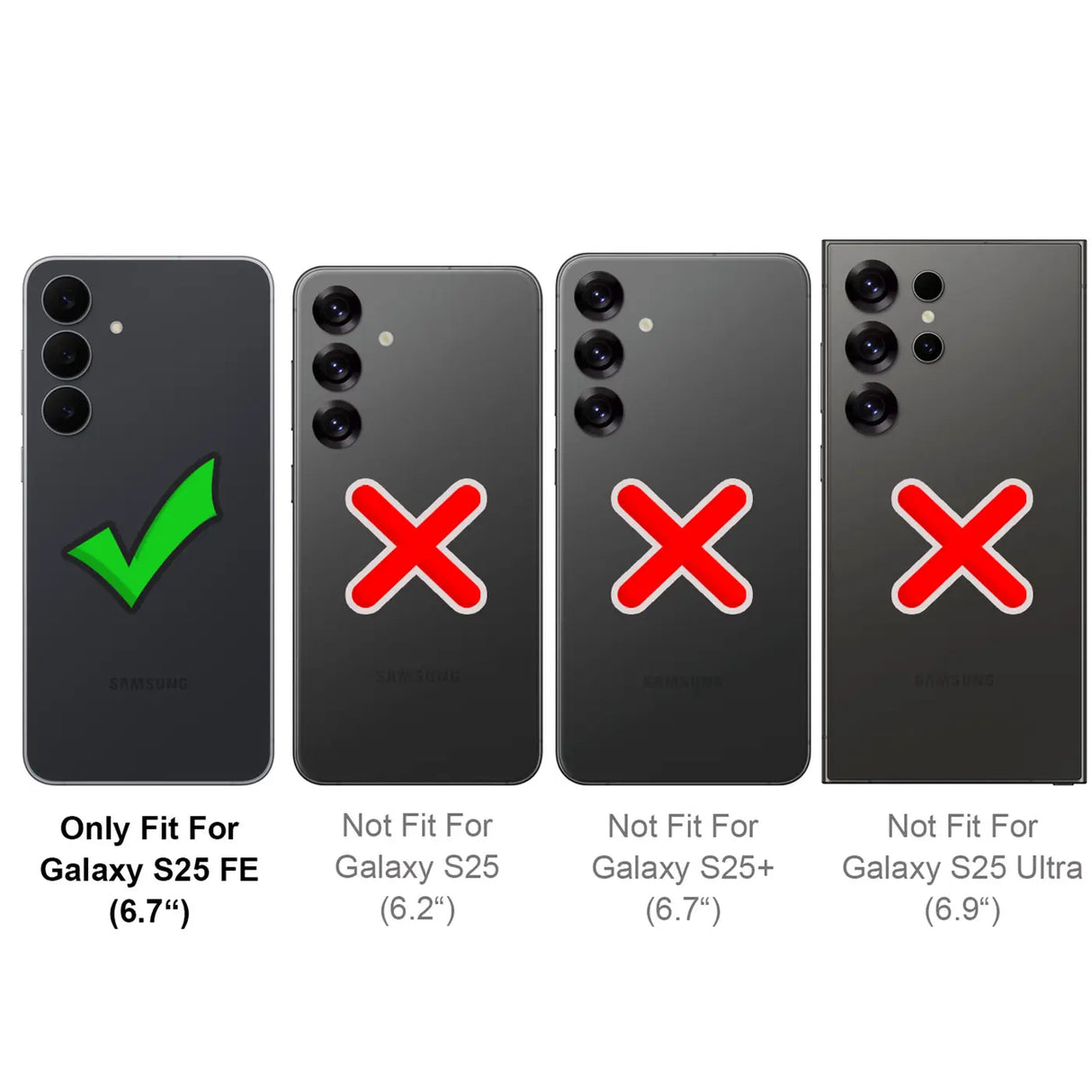 Flexible und sichere TPU Handyhülle für Samsung Galaxy S25 FE in Schwarz