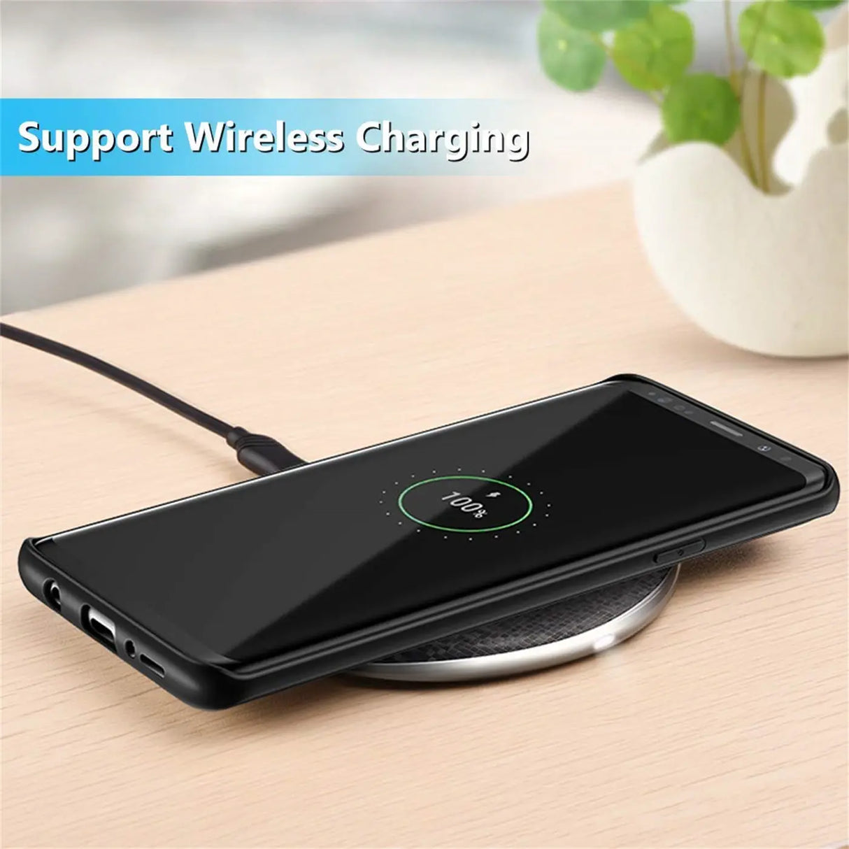 Flexible und sichere TPU Handyhülle für Samsung Galaxy S9 Plus in Schwarz