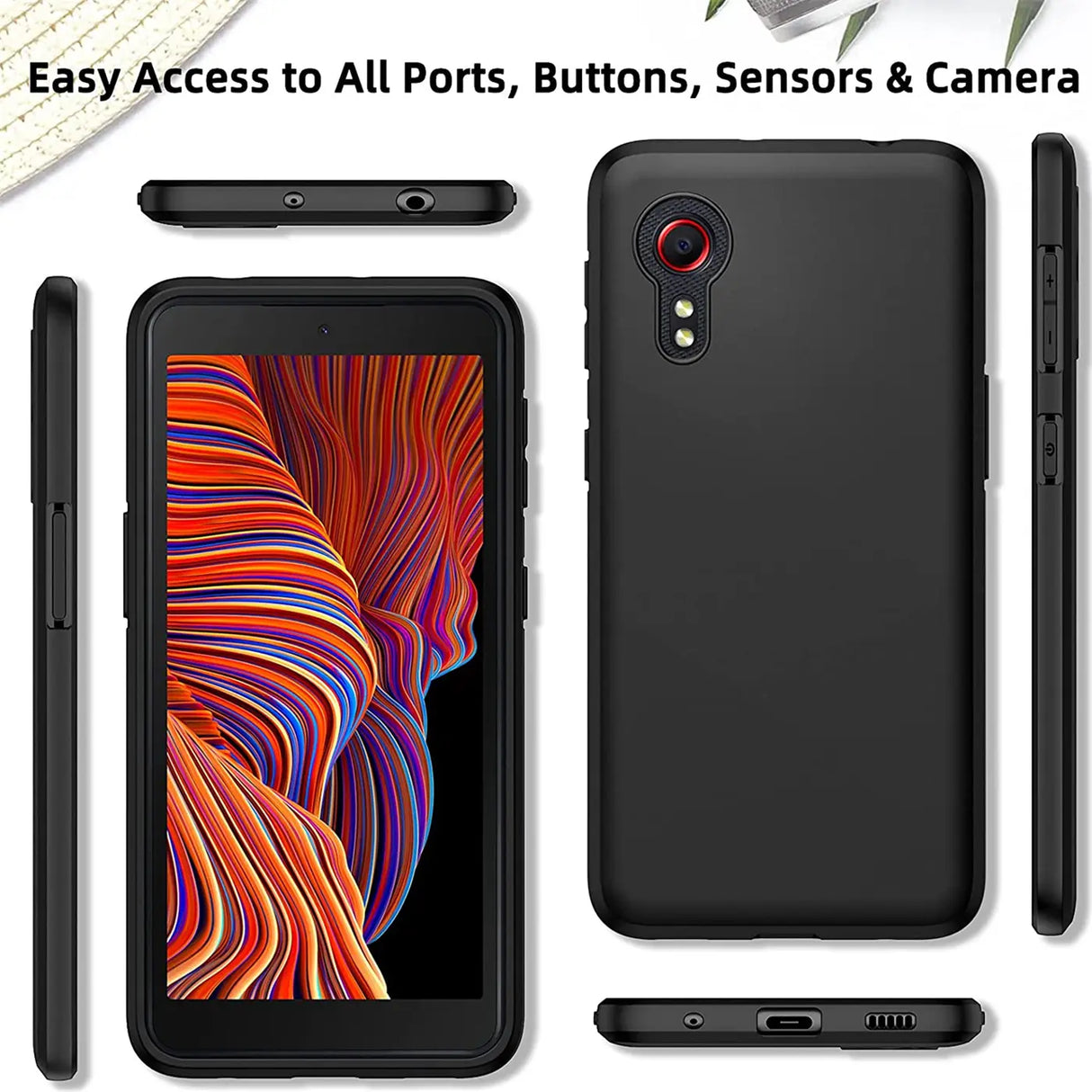 Flexible und sichere TPU Handyhülle für Samsung Galaxy XCover 5 in Schwarz