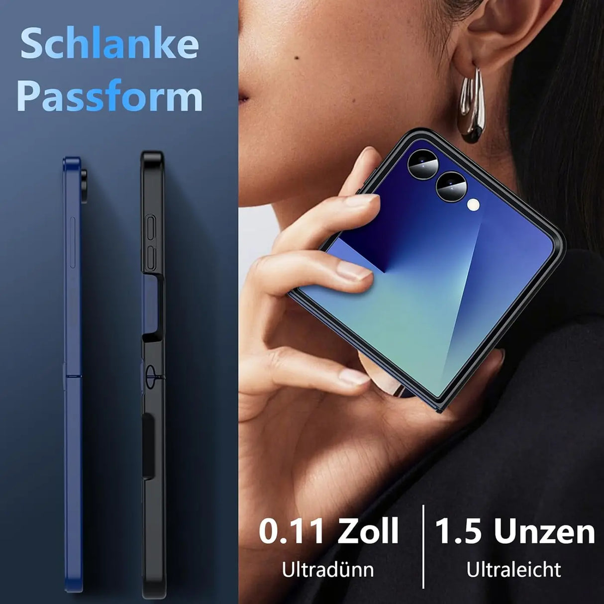 Flexible und sichere TPU Handyhülle für Samsung Galaxy Z FLIP 7 in Schwarz