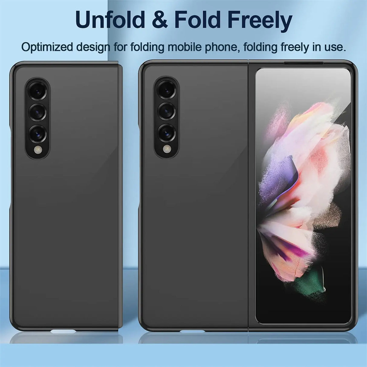 Flexible und sichere TPU Handyhülle für Samsung Galaxy Z FOLD 3 in Schwarz